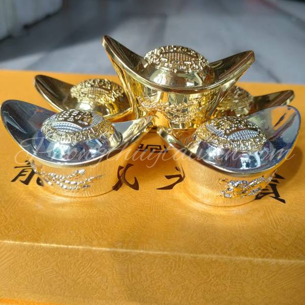 Thỏi VÀNG ,BẠC Phượng Hoàng cao cấp(5.8cm) chiêu lộc