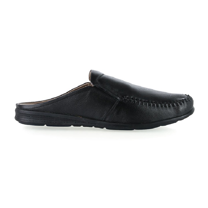 Giày sabo nam da bò màu đen HK7796