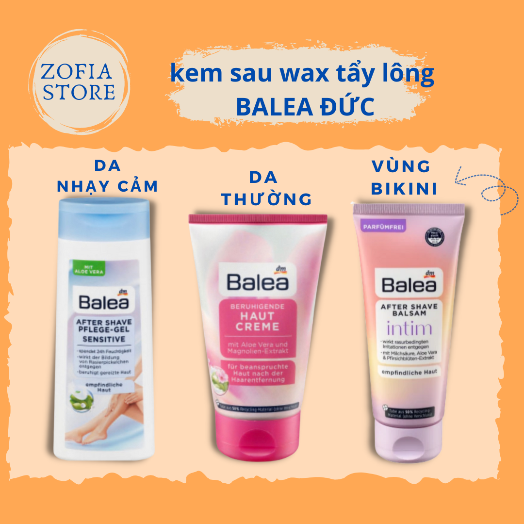[Che tên] Kem dưỡng sau tẩy lông Balea
