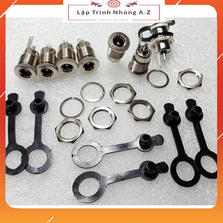 [Lập Trình Nhúng A-Z][150] Jack DC-099 Kim Loại Chuẩn 5.5 x 2.1mm (Có Cao Su Chống Nước)