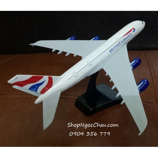 Mô hình máy bay tĩnh A380 British airways 20cm