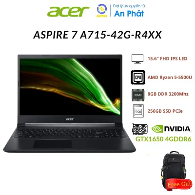 Acer Gaming Aspire 7 A715-42G-R4XX/ R05G (AMD Ryzen R5-5500U / GTX 1650 4Gb) (Tặng kèm bàn phím cơ Predator Aethon 301 TKL trị giá 2.500.000đ)