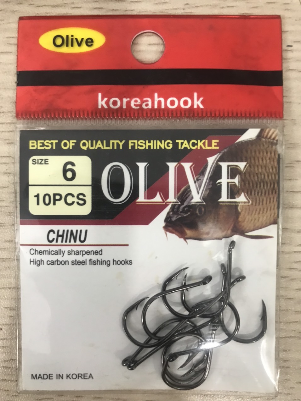 Lưỡi câu cá Chinu Olive Korea Hook