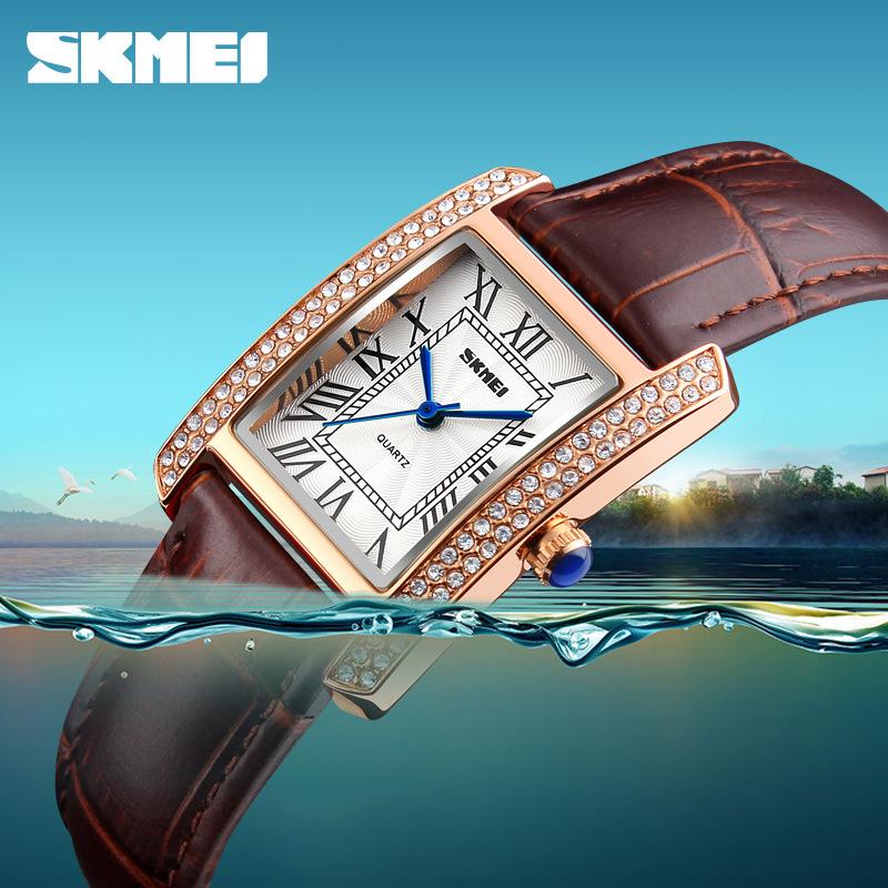 [HCM]ĐỒNG HỒ DÂY DA NỮ SKMEI 1281