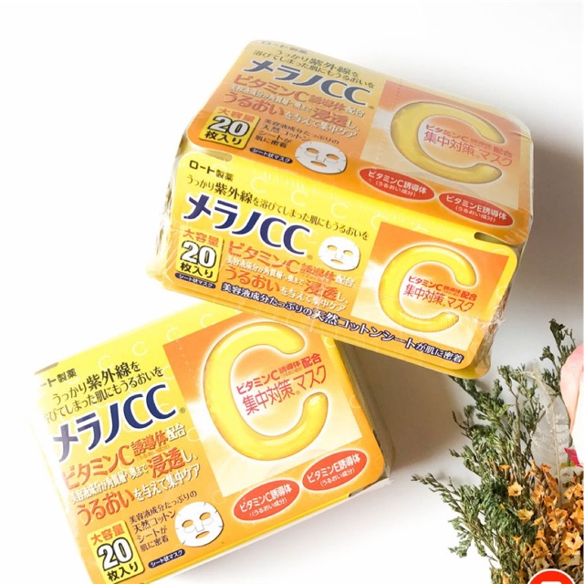 Mặt nạ Melano CC trắng da mờ vết thâm (20 miếng) - Nhật bản