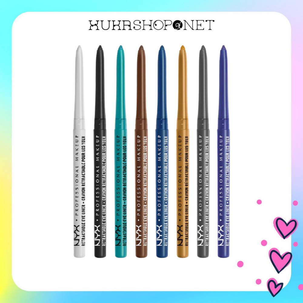 Chì kẻ mắt dạng sáp NYX Retractable EyeLiner chống thấm nước lâu trôi 0.34g