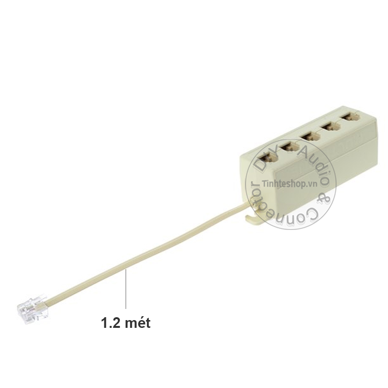 Bộ chia RJ11 5 cổng - Hộp chia cổng RJ11 1 ra 5 chia từ 1 cổng RJ11 ra 5 điện thoại để bàn dùng chung 1 tín hiệu
