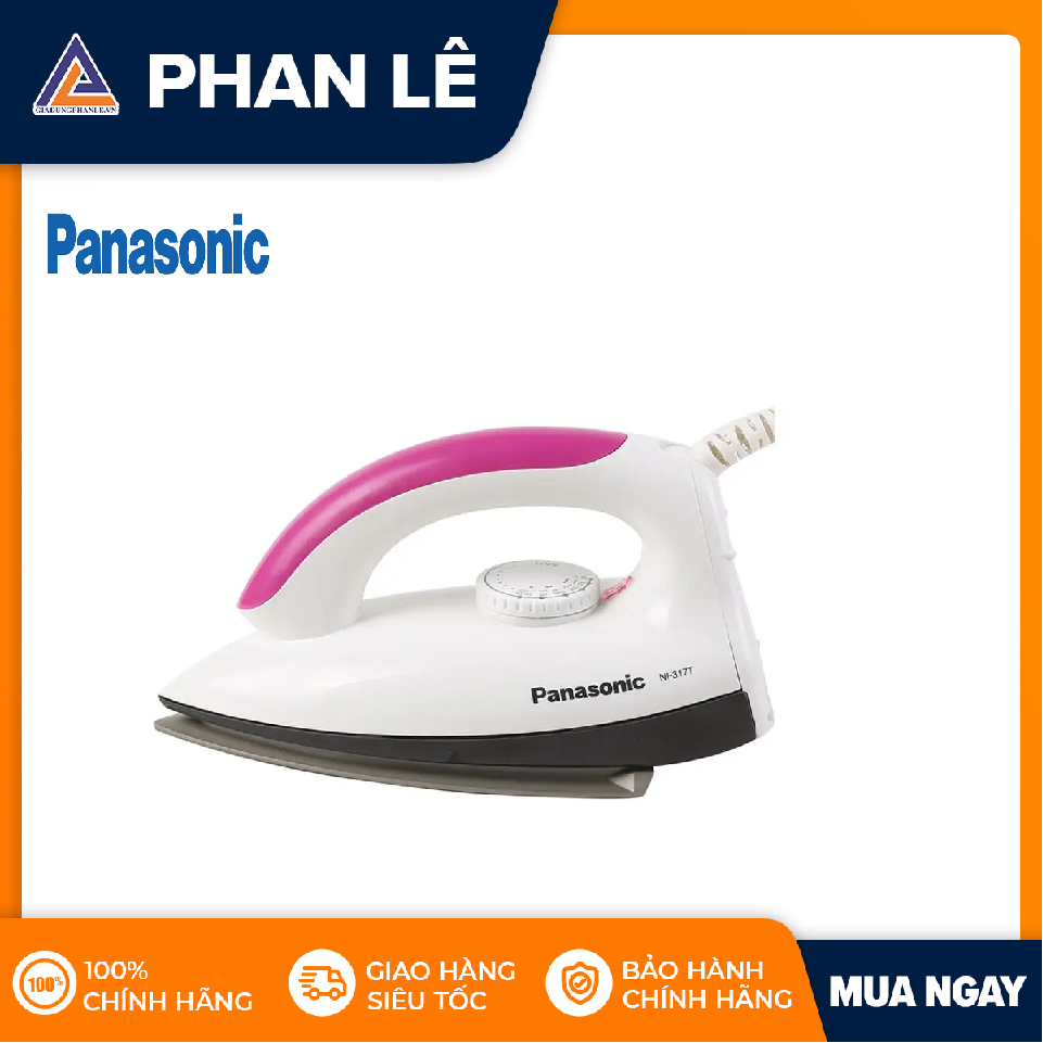 Bàn ủi khô Panasonic PABU-NI-317TVRA 1000W (Trắng phối hồng)