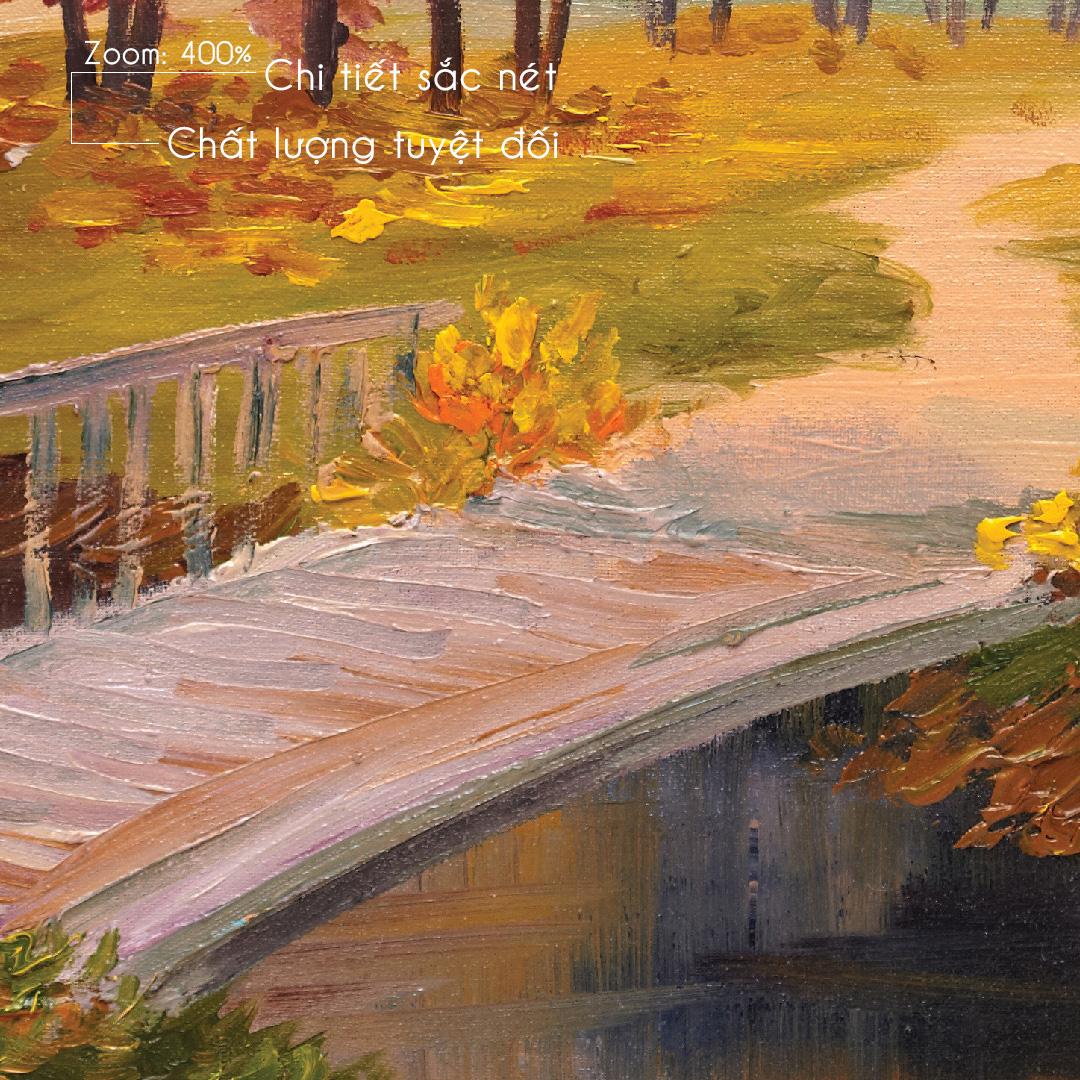 Tranh treo tường Canvas Pasimall Suối thu có khung