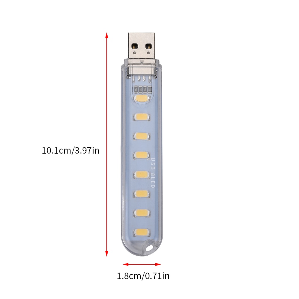 Đèn USB siêu sáng 8 LED ( bộ 2 đèn)