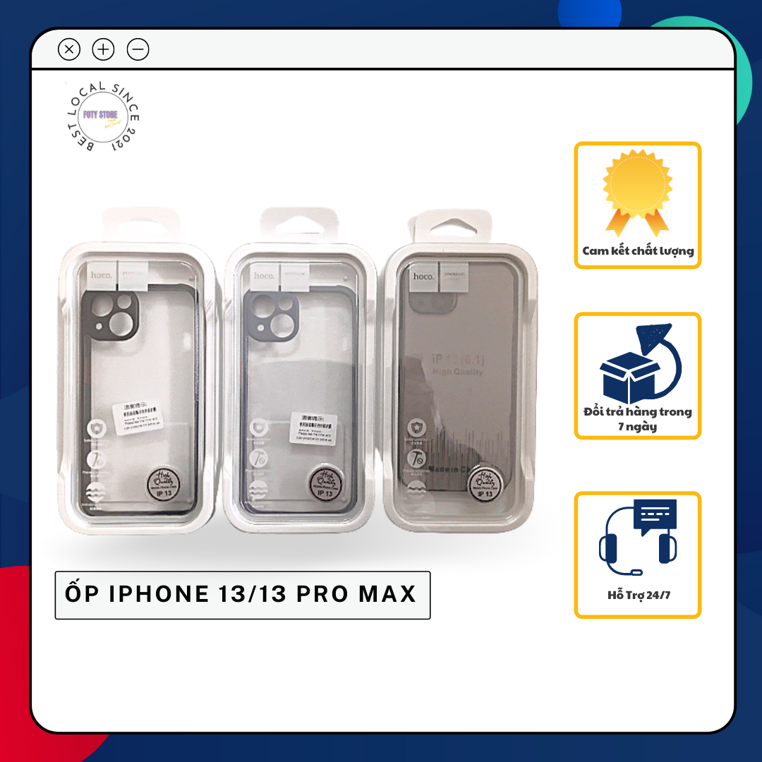 [ IPHONE 13 | 13 PRO MAX ] ỐP SILICON TRONG SUỐT CHÍNH HÃNG HOCO
