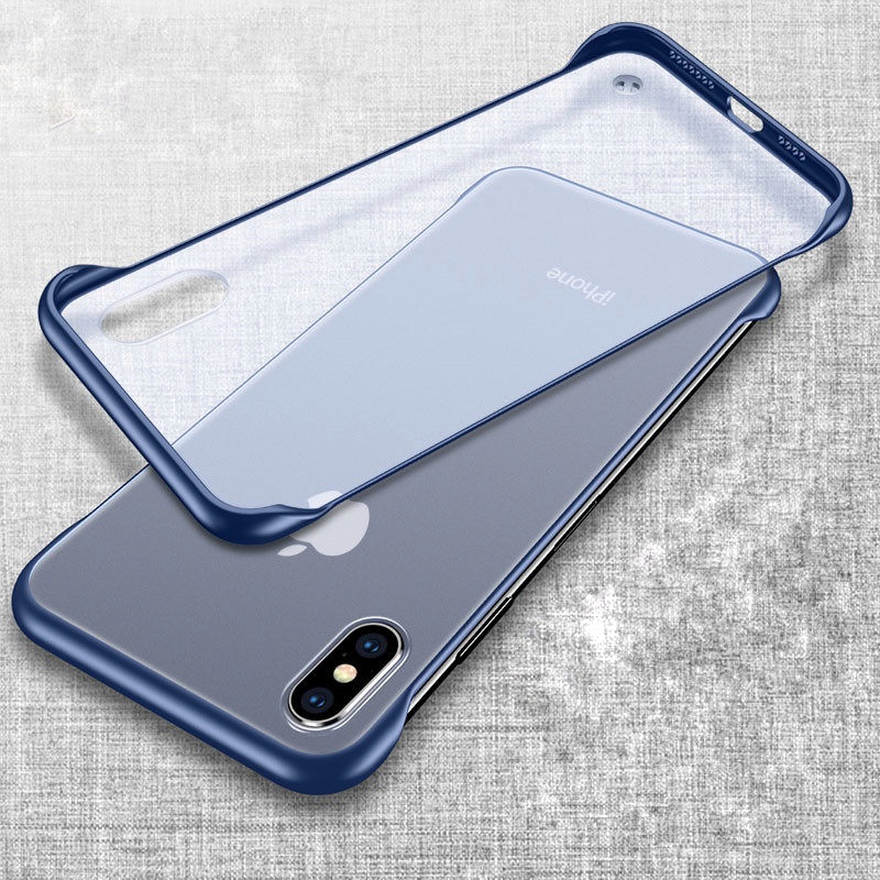 Ốp lưng Iphone X / Xs nhám mờ siêu mỏng nửa cạnh ôm khít máy chống bám bẩn
