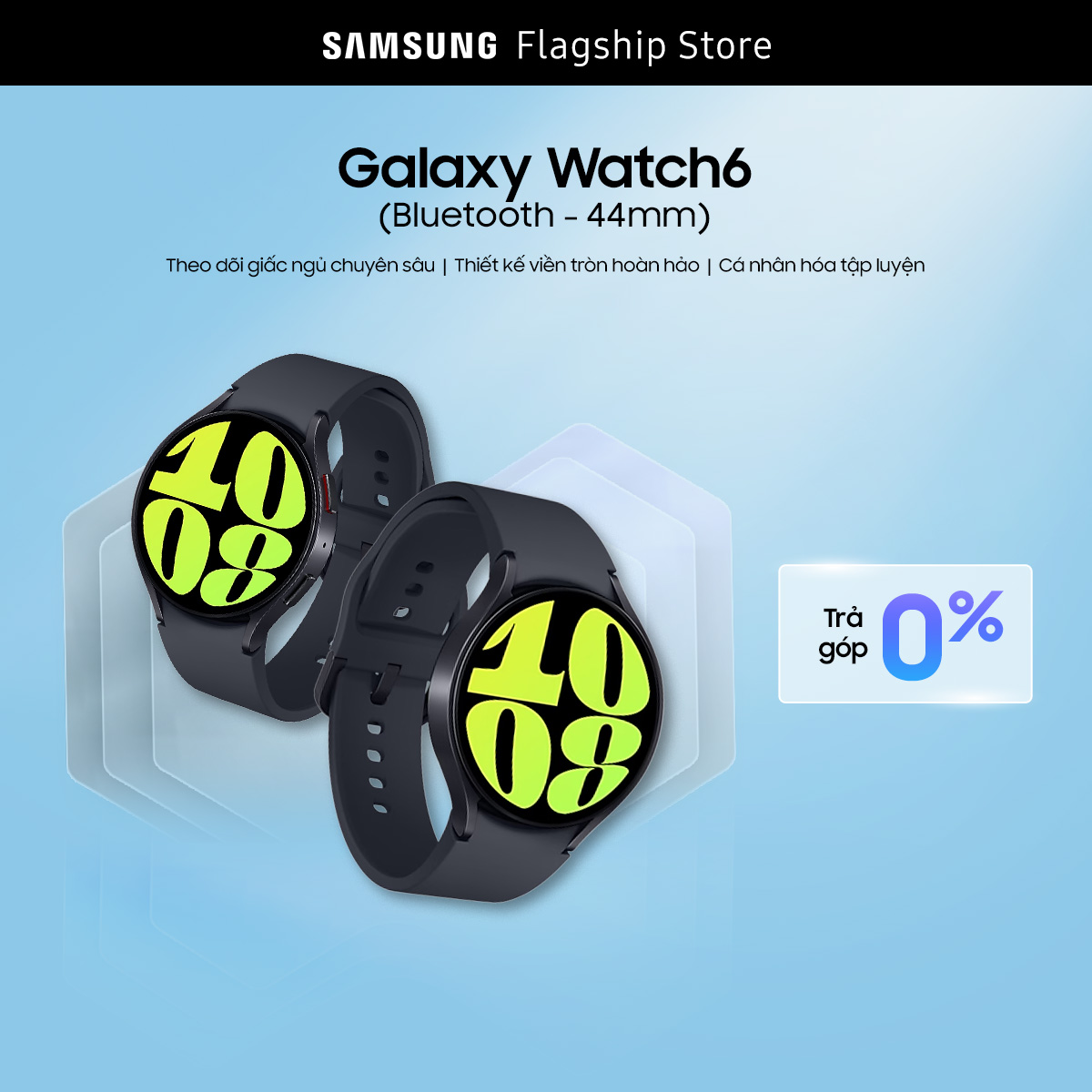 Đồng hồ Samsung Galaxy Watch 6 44mm, Đ.hồ thông minh theo dõi sức khỏe, màn hình 44mm