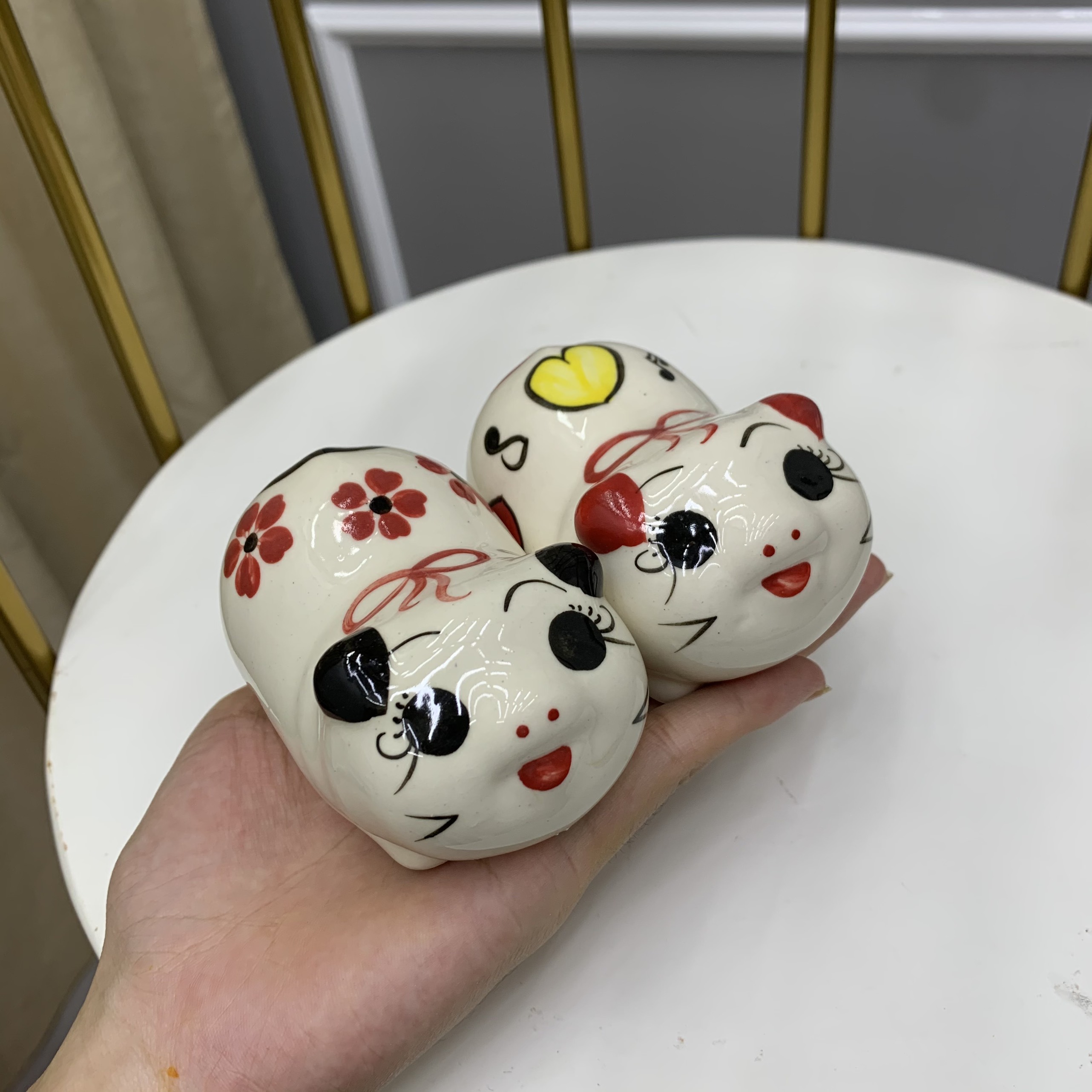 Heo đất mini men sứ, con lợn đất tiết kiệm size nhỏ cute