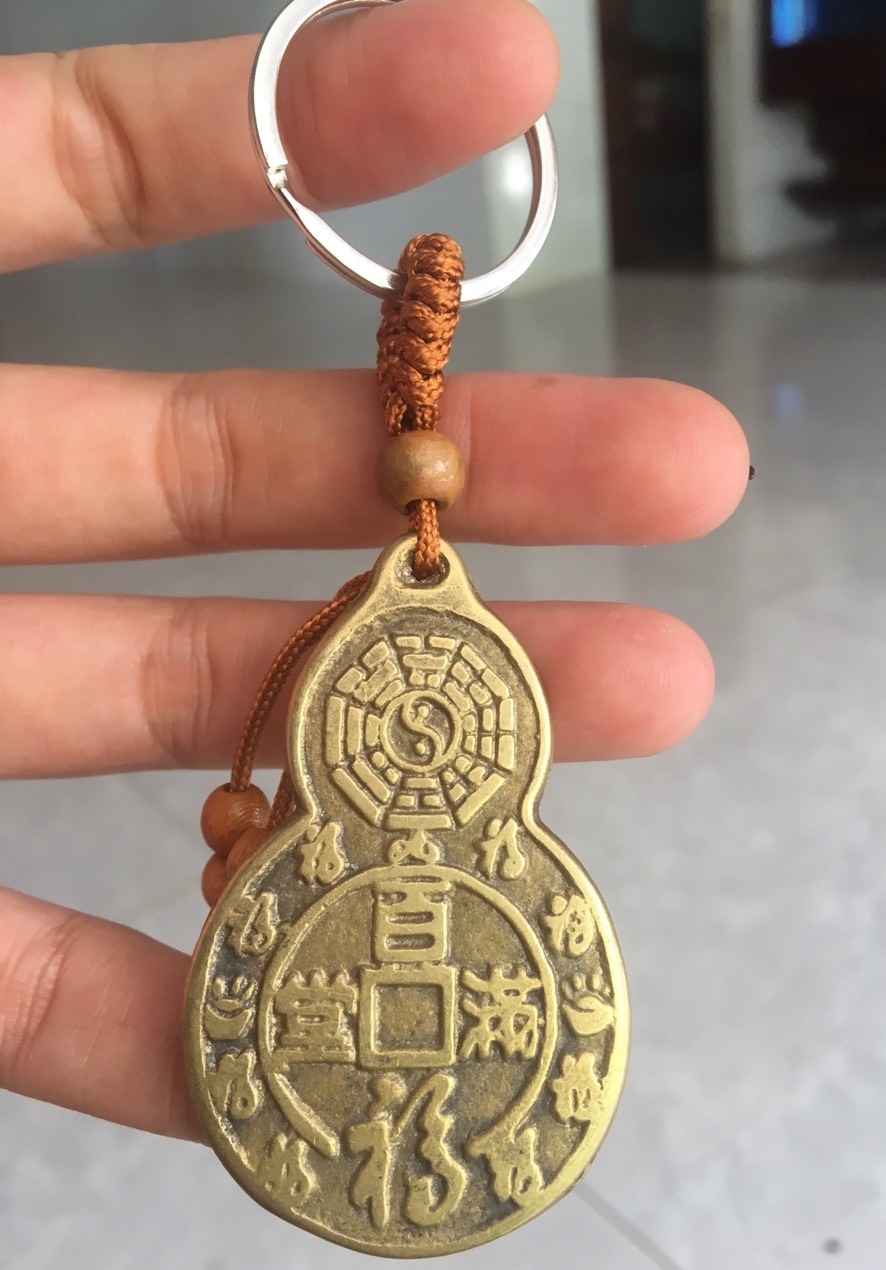 Móc Khóa Xu Hồ Lô Bằng Đồng
