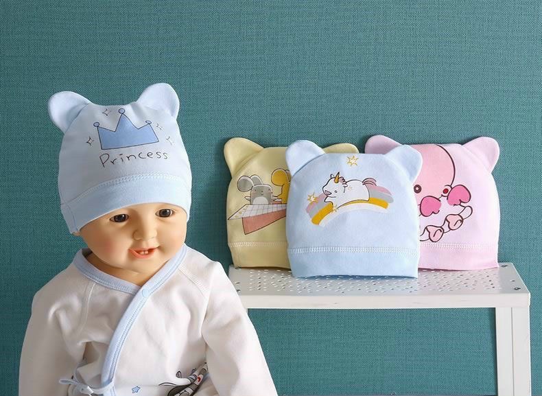 Mũ cotton Sơ Sinh Cho Bé dưới 3 tháng