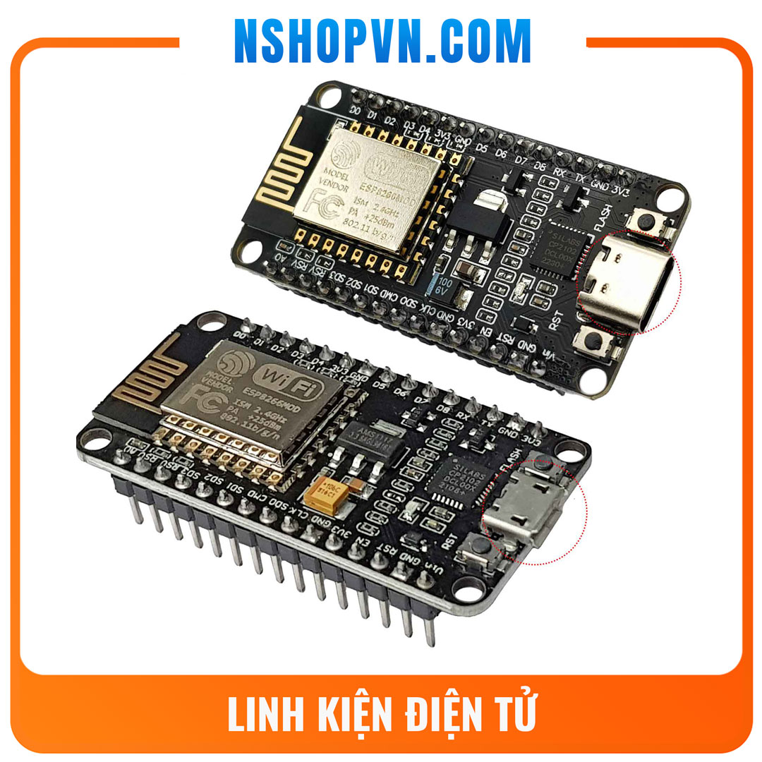 Module thu phát Wifi ESP8266 NodeMCU Lua CP2102