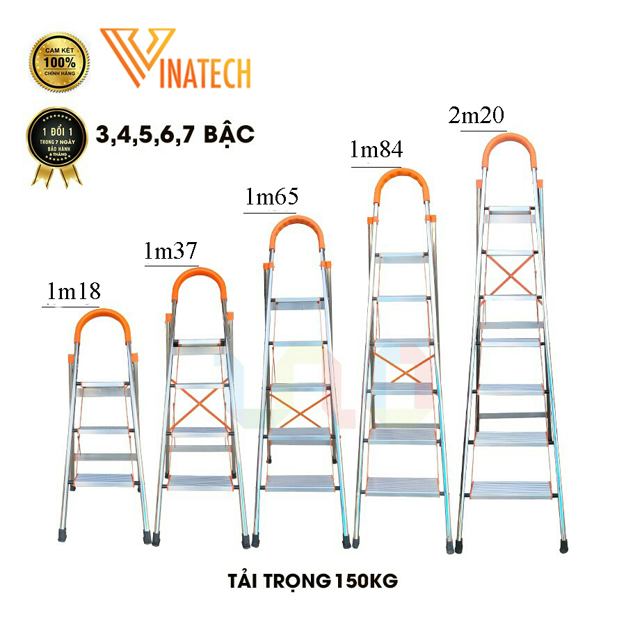 [HÀNG CHÍNH HÃNG] Thang ghế INOX AMECA Nhật Bản 3 BẬC