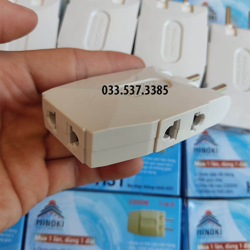 Phích cắm chuyển đổi, phích cắm điện HINOKI loại 3 chân
