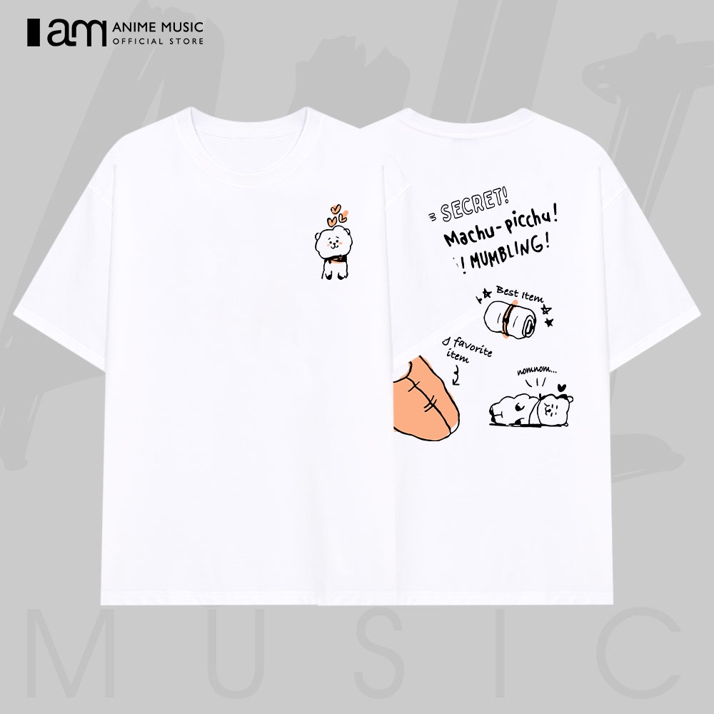 Áo thun unisex bts jin rj kawaii shirt oversized 100% cotton ngắn tay | basic anime store