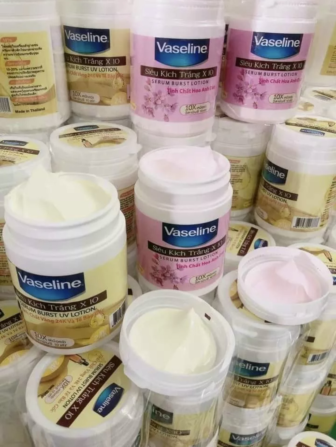 Kem Kích Trắng Vaseline x10 hũ 250gr