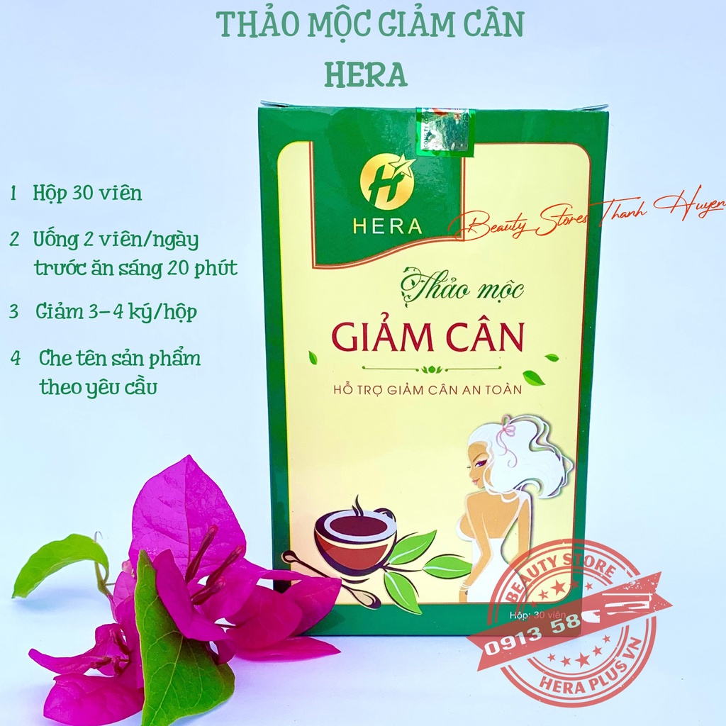 Trà Giảm cân Hera Plus 30 viên+ kèm phiếu bảo hành