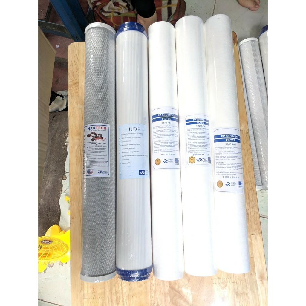 Combo 5 Cây lõi lọc nước số 1 PPF ly 20inch Tem chuẩn