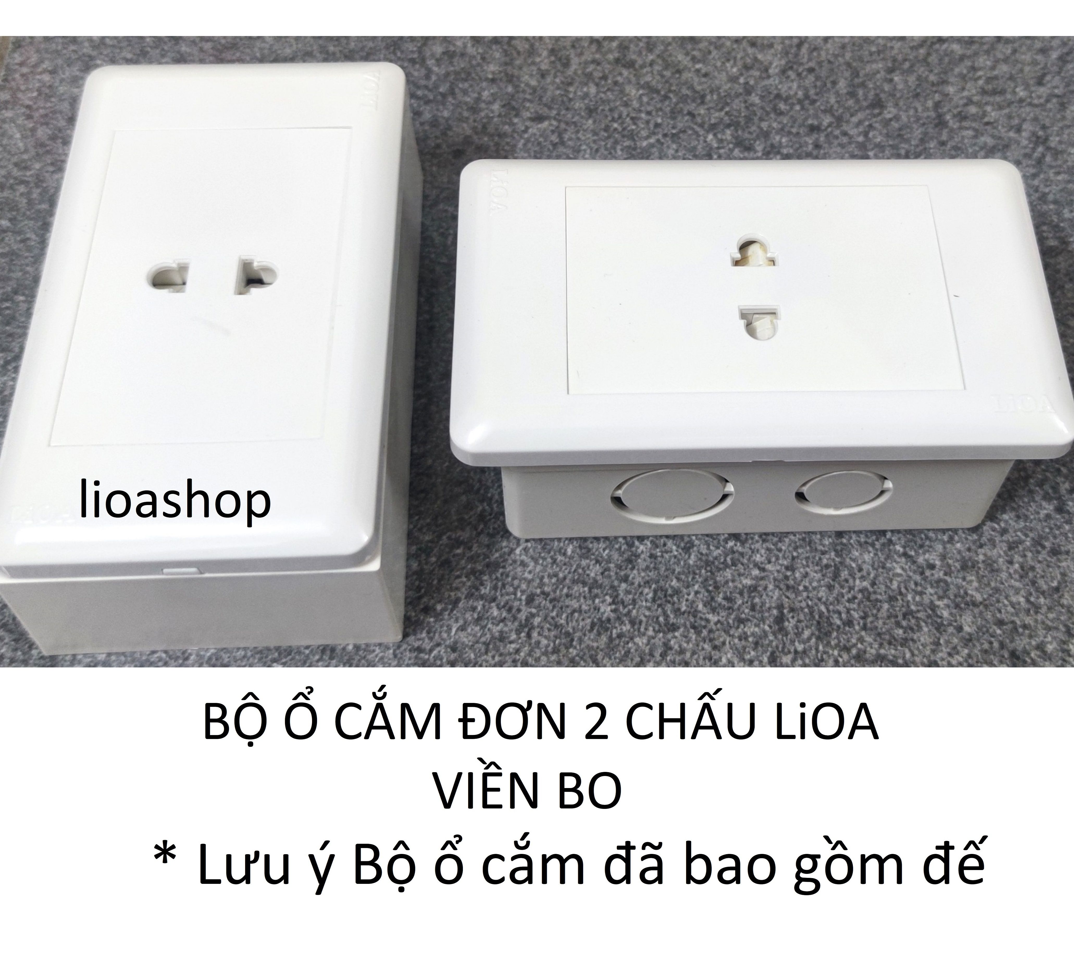 Single 2-Pin Rectangular Socket Lioa