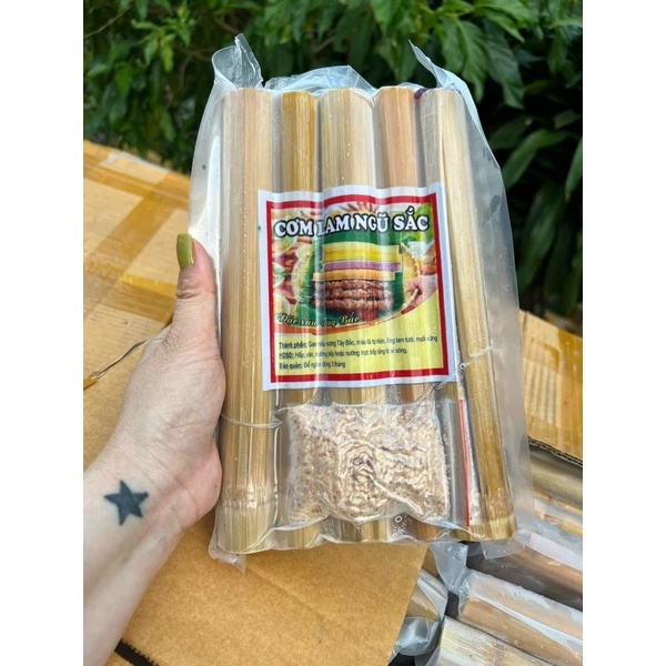 Set 5 ông cơm Lam ngũ sắc tây bắc 1kg (giao hỏa tốc tphcm)