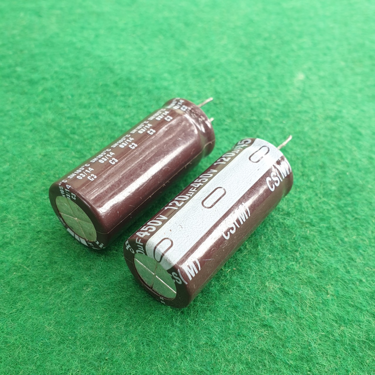 Tụ hóa 120uF 450V chân mềm 18x40mm