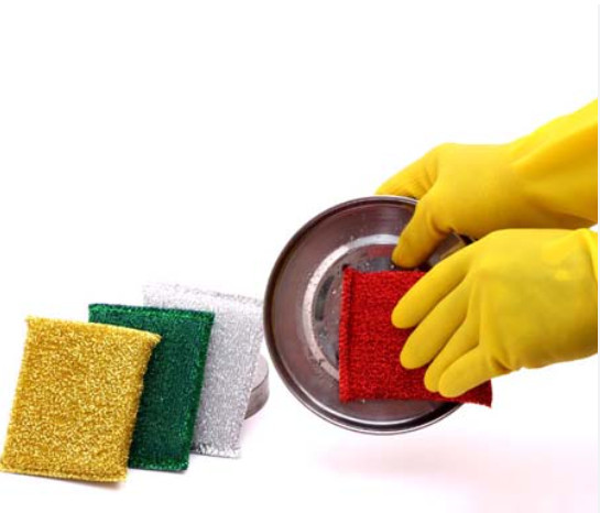 Bộ 4 Miếng Cọ Rửa Chén Bát, Cọ Xoong Nồi
