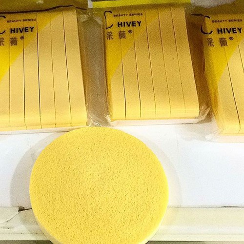 Bông Nở Rửa Mặt Chivey 12 Miếng