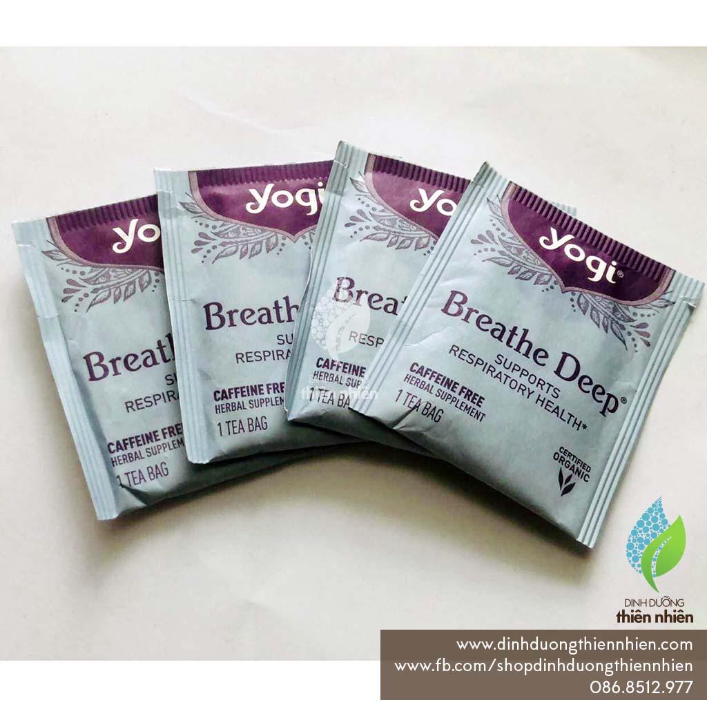 Trà Hữu Cơ Yogi Organic Breathe Deep Tea, Hỗ Trợ Đường Hô Hấp