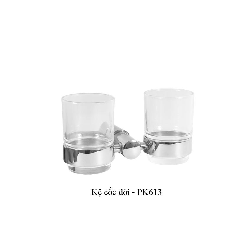 Kệ cốc đôi phòng tắm INOX 304 (PK613)