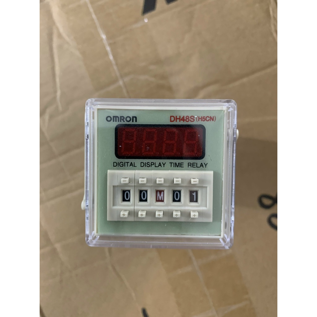 Rơle thời gian (Timer ) DH48S-1Z mặt đỏ kèm đế.