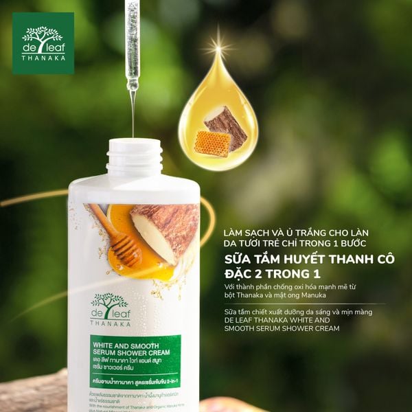 Sữa Tắm Dưỡng Sáng Da Deleaf 450ml