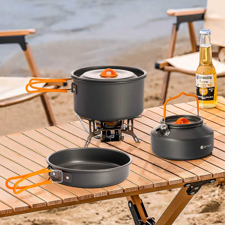 (Chỉ 25-29.10)Bộ nồi dã ngoại 3 chiếc Elmich…