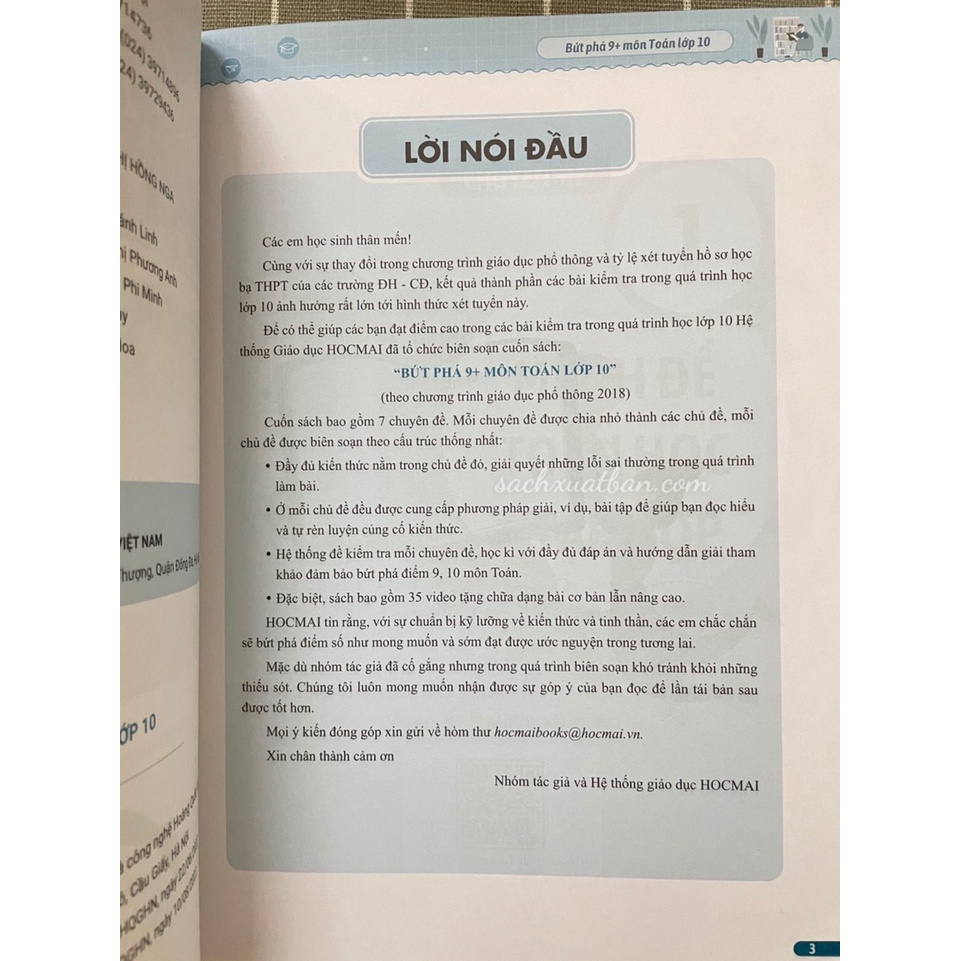 [Sách Chính Hãng] Sách Bứt phá 9+ môn Toán lớp 10 (theo chương trình GIÁO DỤC PHỔ THÔNG MỚI) - NTbooks