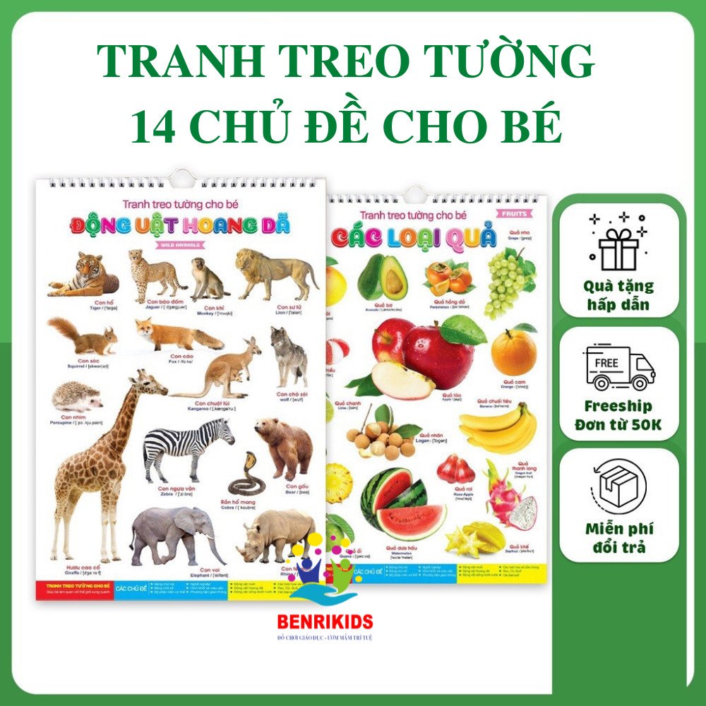 Painting Sets wall mounted 12 thread for baby learning English and Vietnamese, educational toys