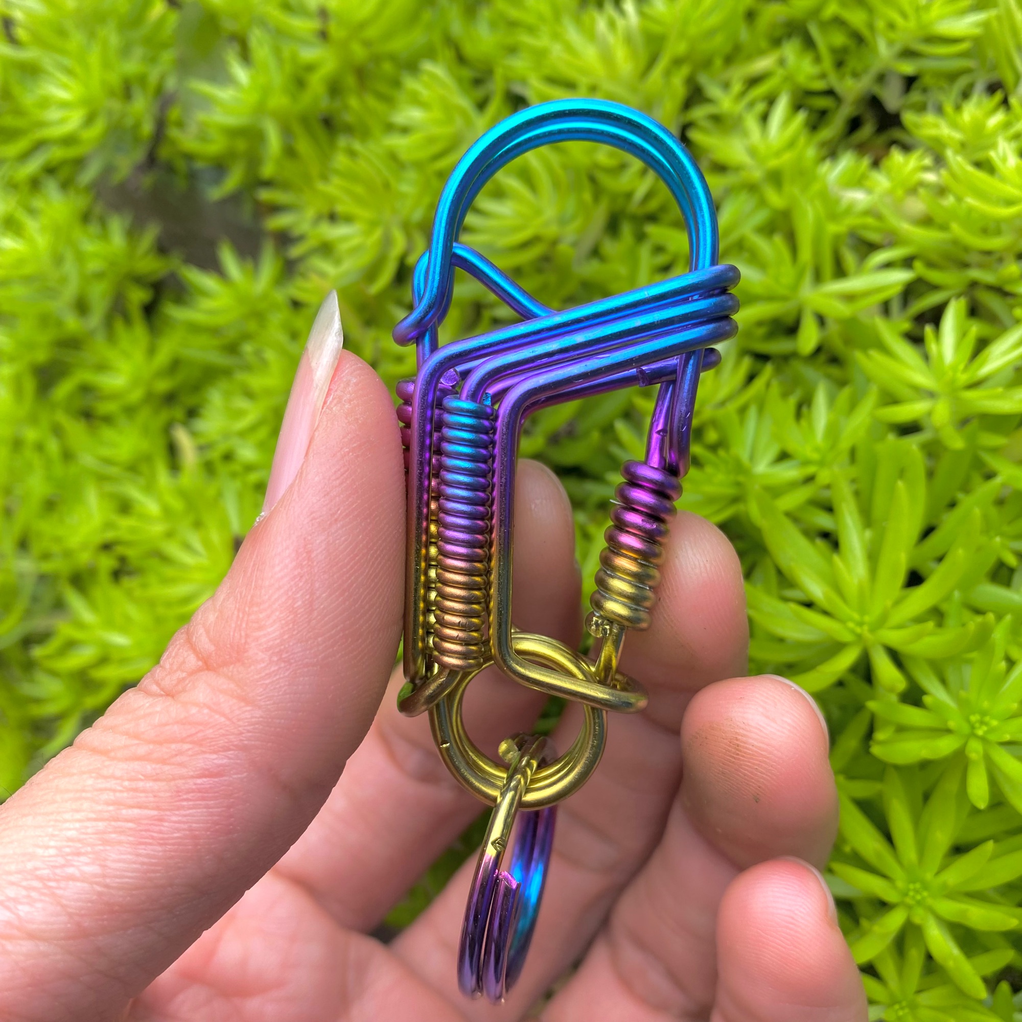 Edc simple Móc Khóa Titan Thủ Công Độc Lạ