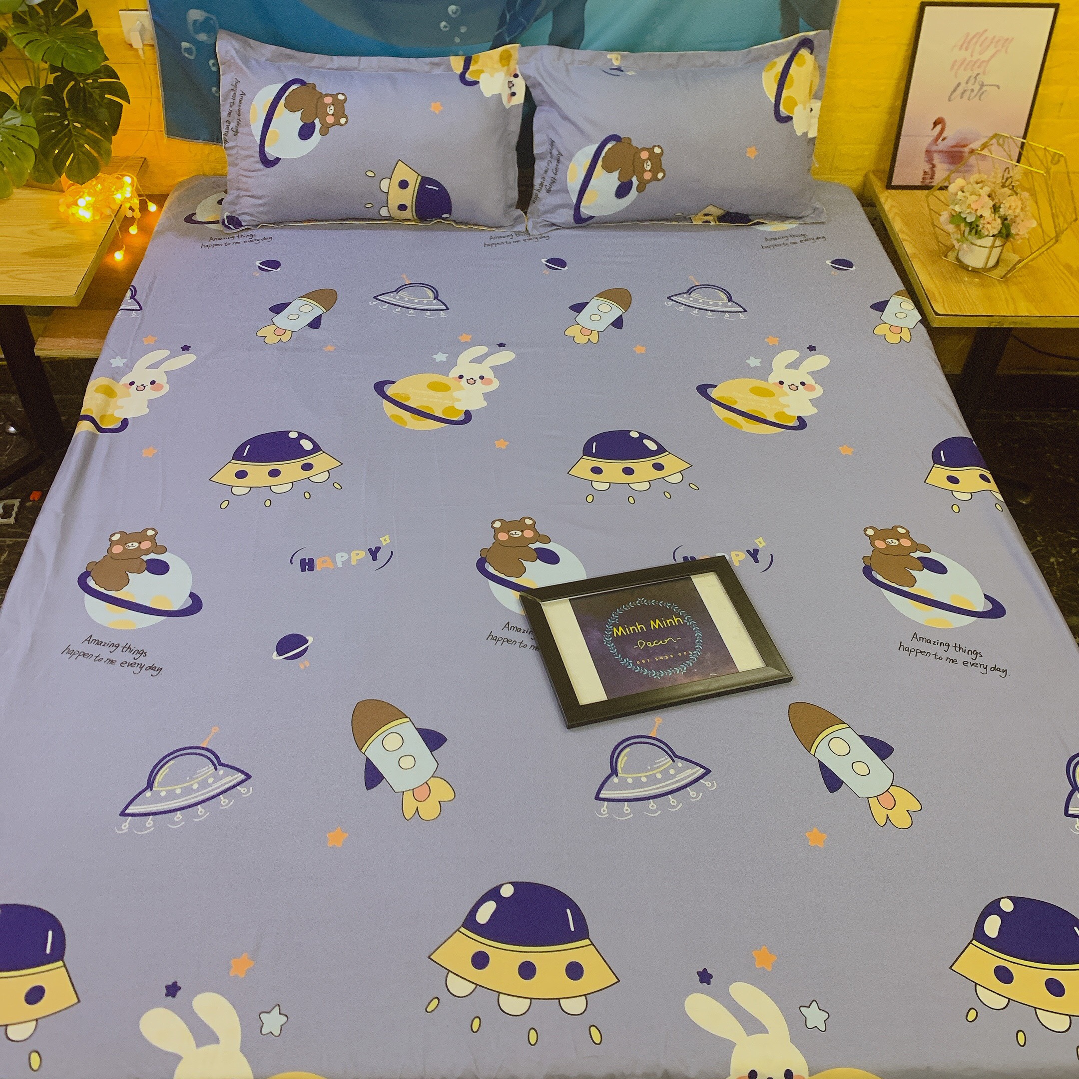 Set ga giường + 2 vỏ gối nằm