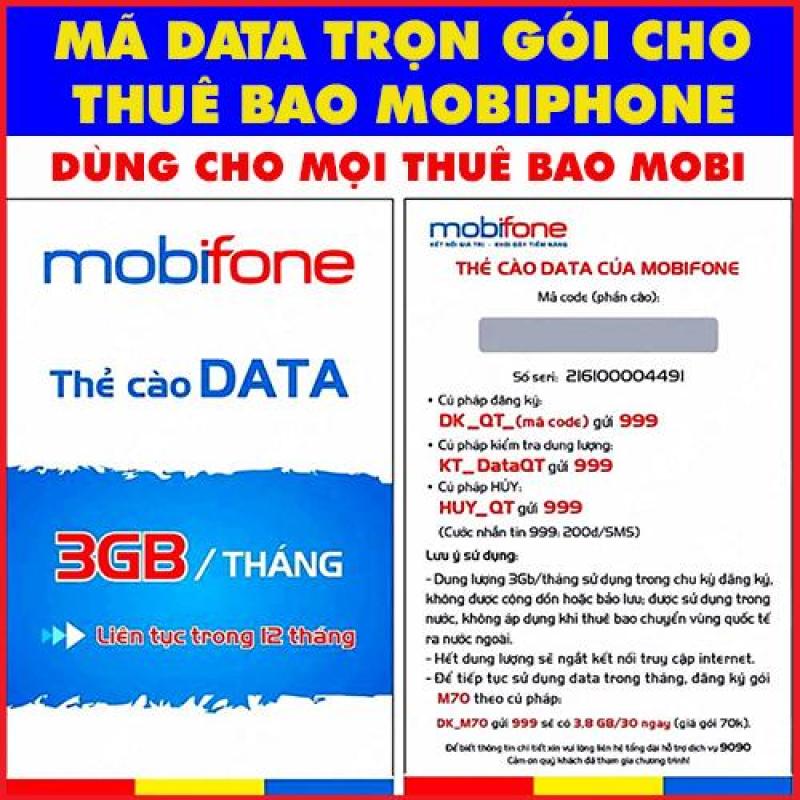 Thẻ DATA 4G Mobiphone Trọn Gói 1 Năm Không Cần Nạp Tiền dùng cho các thuê bao mobiphone