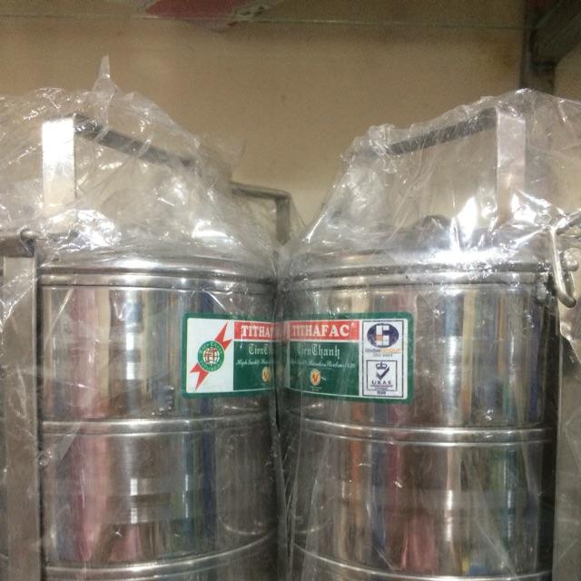 Khay đựng cơm inox 3 và 4 tầng