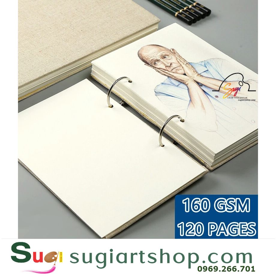 [SUGI ART SHOP] Sketchbook/SỔ VẼ CHÌ, Sổ vẽ phác thảo Khuyên