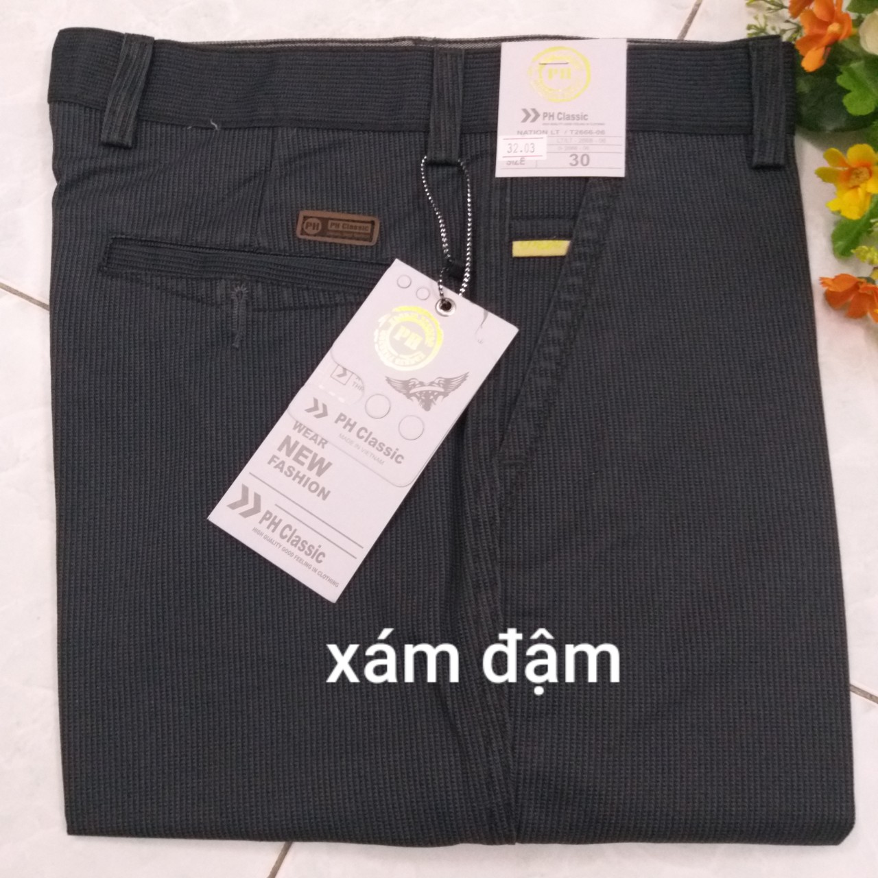 [HCM]Quần kaki trung niên caro MK032