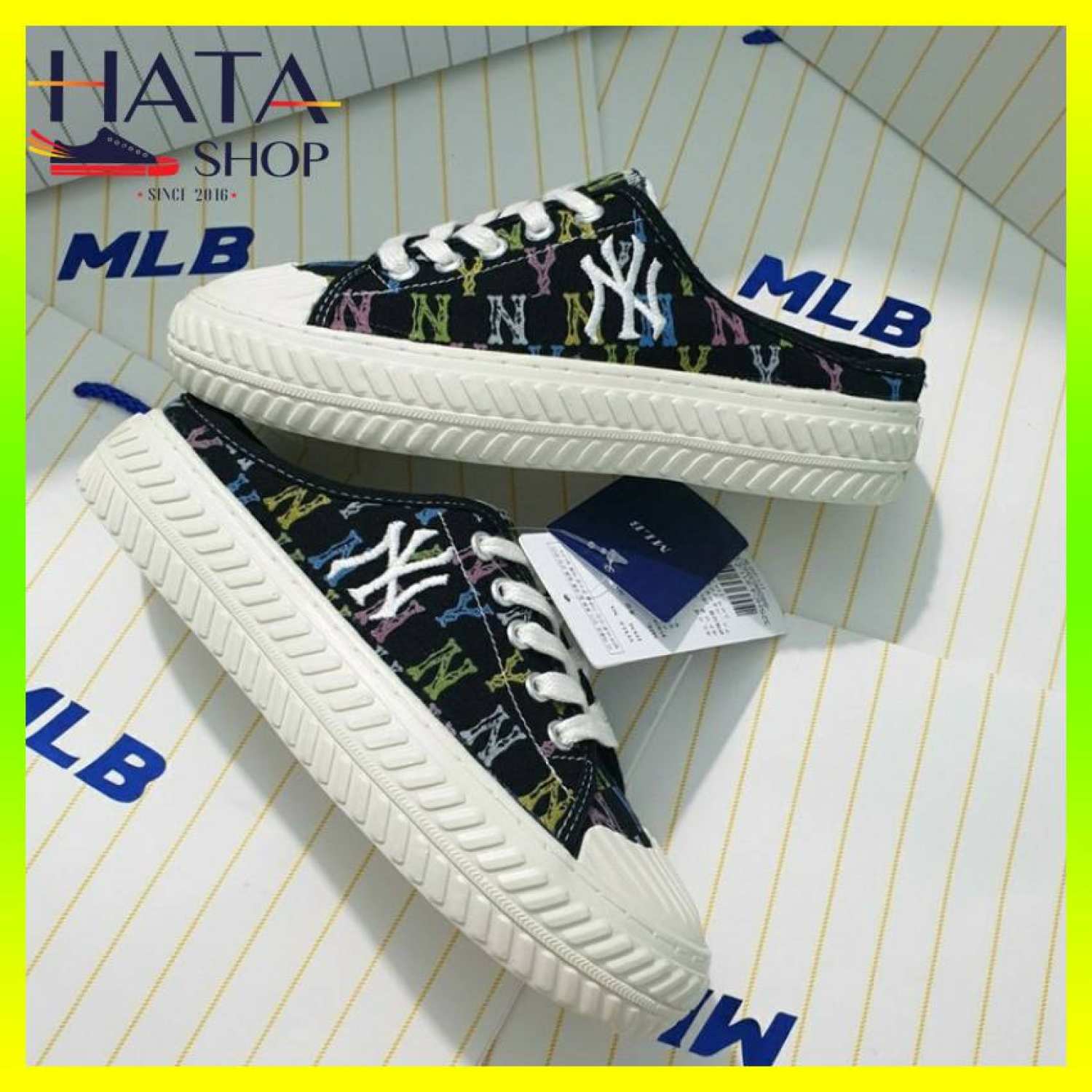 Giày sục nữ thể thao NY họa tiết nhiều màu cực xinh HOT TREND 2021 Hatashop, giày sục nữ thể thao đẹp cực xinh mang siêu êm chân