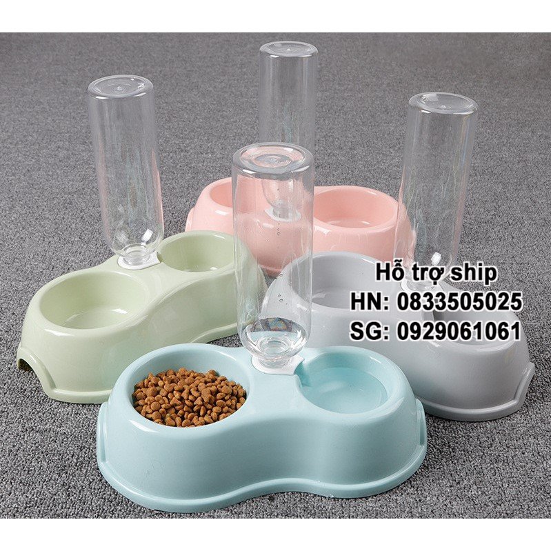 Orgo - Bát nhựa đôi - Ăn, Uống tự động cấp nước bát ăn chó, bát uống mèo, bát ăn uống thú cưng- bát chó mèo