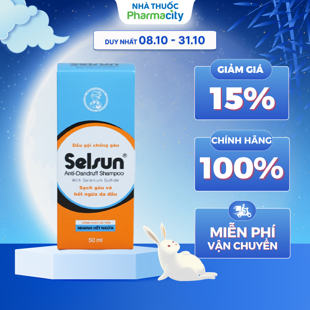 Dầu gội sạch gàu, hết ngứa da đầu Selsun (50ml)