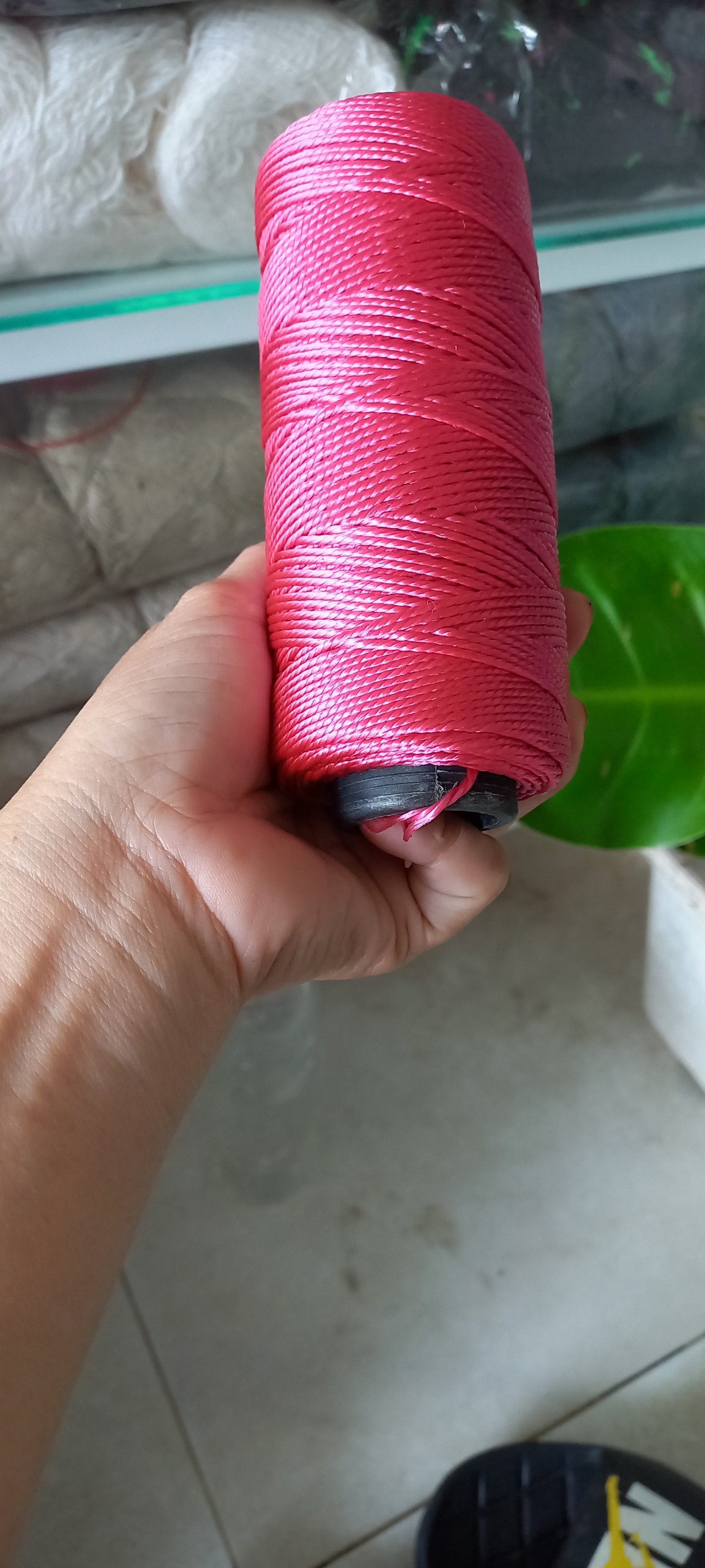 Sợi thô đan móc túi xách, nón, giày dép màu 1