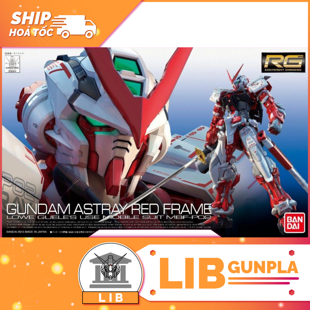 Mô hình lắp ráp gundam rg 1/144 gundam astray red frame